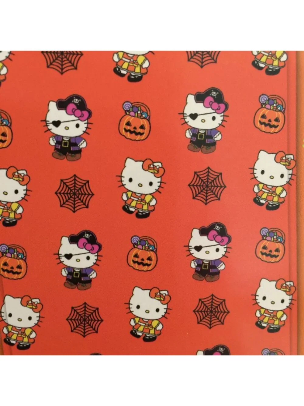 HELLO KITTY Halloween Orange Throw Pirate Candy Corn Spider Web Jack o Lantern